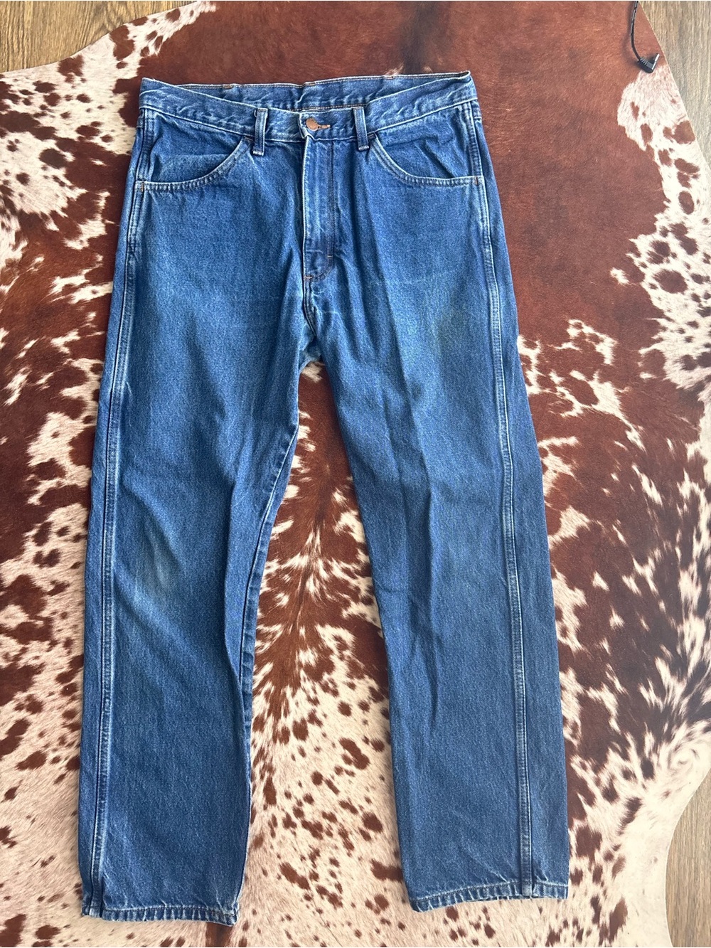 Vintage Rustler Men's Blue Denim Jeans Sz 34x32